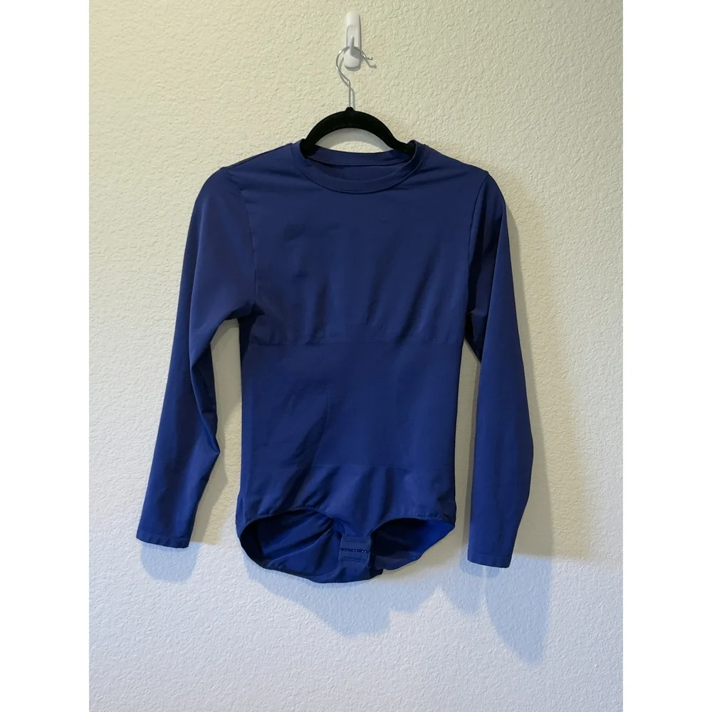 Pinsy Long Sleeve Butter Sculpt Seamless Bodysuit - Midnight Navy - 1X